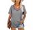 Angerella Summer Tops for Women Casual V Neck T Shirts Short Sleeve Tunic Tops Loose Fit