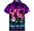 V.H.O. Funky Hawaiian Blouse Shirt Casual Men Front Pocket Button Down Very Loud Shortsleeve Unisex Beach Multi Colors