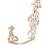Punk Hollow Flower Leaf Chain Tassel Joint Ring for Women Girl Teen Adjustable Full Armor Knuckle Statement Finger Ring Stacking Bar Halloween Cosplay Party Jewelery
