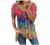 Summer Tops for Women Short Sleeve Cold Shoulder Casual Sexy V Neck Zipper T Shirts Plus Size Blouse Loose Graphic Tee