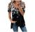 Summer Tops for Women Short Sleeve Cold Shoulder Casual Sexy V Neck Zipper T Shirts Plus Size Blouse Loose Graphic Tee