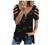 Summer Tops for Women Short Sleeve Cold Shoulder Casual Sexy V Neck Zipper T Shirts Plus Size Blouse Loose Graphic Tee