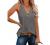 Sunborui Women's Sleeveless V Neck Tank Tops Summer Casual Basic Solid Color Camis Tee Shirts