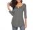 THANTH Womens Shirts Casual Tee V Neck 3/4 Sleeve Button up Loose Fits Tunic Tops Blouses