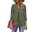 Gaharu Women's Tops 3/4 Sleeve Casual V Neck Tunic Blouse Shirt