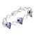 Leafael Infinity Love Heart Link Bracelets, Birthstone or Healing Stone Crystal Bracelet for Women, Silver Tone Jewelry Gifts for Her, 7-inch Chain and 2-inch Extender