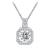 T400 925 Sterling Silver Pendant Necklace Dancing Diamond Stone Cubic Zirconia Gift for Women Teen Girls