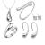 Pmmqrrkuu Women 5Pc Sets&3Pc 925 Sterling Silver Jewelry Necklace Earrings Bracelet Set Plated Chain Necklace Heart Earrings Studs Diamond