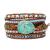 Boho Handmade Natural Stone Wrap Bracelets Turquoises Crystal Beads Bracelet Jewelry