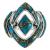 Turquoise Ring in Sterling Silver 925 & Genuine Turquoise (Choose Color)