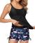 Yonique Womens Tankini Swimsuits Athletic Two Piece Tummy Control Bathing Suits with Shorts Modest Tank Tops