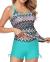 Yonique Womens Tankini Swimsuits Athletic Two Piece Tummy Control Bathing Suits with Shorts Modest Tank Tops