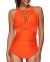 Tempt Me Women One Piece Swimsuit High Neck Plunge Mesh Ruched Monokini Swimwear