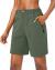 Pudolla Women's Hiking Cargo Shorts Quick Dry Summer Travel Shorts for Women with Zipper Pockets for Outdoor Walking Kayaking