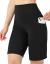 ChinFun Women's 10" High Waist Yoga Shorts Athletic Workout Running Lounge Bermuda Shorts with Pockets