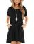 Minclouse Women's Short Sleeve Flowy Swing T Shirt Dress Baby Doll Cute Casual Pockets Dresses