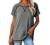 Aokosor Womens Summer Tops Lightweight Short Sleeve Tshirts Crewneck Split Side