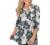 Othyroce Womens Floral Printed Tunic Tops 3/4 Roll Sleeve V Neck Blouses Long Sleeve Shirts for Women