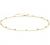 18k Gold Paperclip Chain Choker Satellite Chain Lava Bead Pendant Necklace Dainty Jewelry for Women 16''