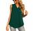 QUEZHU Womens Summer Sleeveless Chiffon Tank Tops Blouse Loose Casual V Neck Blouses Shirt