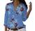 Women Fashion Leopard Long Sleeve Button Down Shirt Floral Print Casual Blouse Tops Basic Loose Fit Tunic Shirts
