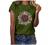 Women Sunflower Graphic Tee Tops Summer Cute T-Shirt Plus Size Loose Short Sleeve Crewneck Casual Tshirts Blouse S-5XL