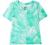 Coral Bay Petite Tropical Keyhole Ring Short Sleeve Top