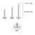 ShineYingTi 16g ASTM F136 Labret Titanium Internally Threaded Earring Helix Tragus Cartilage Ear Piercing Body Jewelery