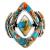 Turquoise Ring in Sterling Silver 925 & Genuine Turquoise (Choose Color)