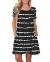 WNEEDU Women's Summer Casual T Shirt Dresses Short Sleeve Swing Dress with Pockets