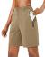 Pudolla Women's Hiking Cargo Shorts Quick Dry Summer Travel Shorts for Women with Zipper Pockets for Outdoor Walking Kayaking