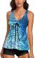 Modest Tankini Swimsuits for Women Two Piece Bathing Suits Floral Print Tank Top with Boyshorts Tummy Control Swimming Suits