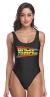 MIAIULIA Women's Retro 80s/90s Inspired High Cut Low Back Padding One Piece Swimwear Bathing Suits