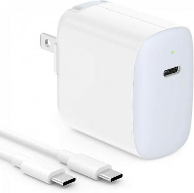 30W USB C Fast Charger for iPad Pro 12.9, 11 inch 2021/2020/2018, iPad Air 4th/5th, Mini 6, MacBook Air 13 inch, 12 inch, Google Pixel 6, Type C Thunderbolt 3 Power Adapter, 6.6ft USB C to C Cord
