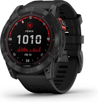 Garmin Fenix 7X Solar Multisport GPS Watch, Slate Grey with Black Band