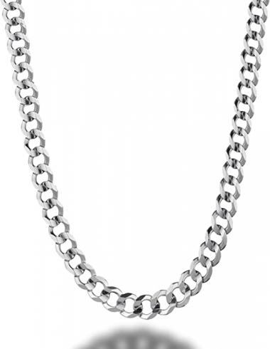 Savlano 925 Sterling Silver 5mm Italian Solid Curb Cuban Link Chain Necklace for Men & Women - Made in Italy Comes With Gift Box (5mm)
