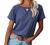 Women Tops Short Sleeve Color Block T-Shirts Tees Raglan Casual Loose Fit Tunic Tops