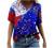 Women's Summer Short Sleeve Tunic Tops V Neck Colorful Floral Printed Tees Shirt Casual Comfy Blouses Tops