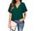 Timeson Women's V Neck Chiffon Blouse Ruffle Sleeve Ladies Work Shirts