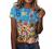 Womens T-Shirt Casual Dressy Floral Printed Short Sleeve Funny Graphic Tee Shirts Summer Cute Loose Blouse Tops