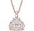 925 Sterling Silver Heart Filigree Tiara Pendant Necklace on 18" Rope Chain