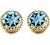 JewelryGift Choose Your Natural Gemstone Round Shape Stud Earrings 18K Gold Plated Fashion Jewelery Earrings for Womens And Girls
