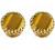 JewelryGift Choose Your Natural Gemstone Round Shape Stud Earrings 18K Gold Plated Fashion Jewelery Earrings for Womens And Girls