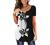 Plus Size Womens Tunic Tops To Wear With Leggings Summer Short Sleeve