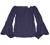 Ann Taylor LOFT -Women's Velvet Trim Bell Sleeve Shoulder Tee