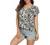 VIISHOW Women's Summer Casual Rolled Cuff Zip Half Placket Chiffon Short Sleeve Top Blouses