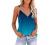 Womens Fashion 2022 Summer Tops Dressy Plunge V Neck Zip Up Spaghetti Strap Tank Top Sleeveless Camisole Shirts Blouse