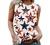 Women's Patriotic Shirt USA Flag Letters Print Sleeveless Tank Top Summer Casual Crewneck 4th of July Graphic Tee Tops
