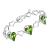 Leafael Infinity Love Heart Link Bracelets, Birthstone or Healing Stone Crystal Bracelet for Women, Silver Tone Jewelry Gifts for Her, 7-inch Chain and 2-inch Extender