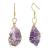 SISMIURRA Stone Earrings For Women 14K Gold Healing Crystal Irregular Earrings Handmade Natural Raw Green White Amethyst Pink Rose Quartz Stone Earrings Jewelry Party Birthday Gifts For Teen Girls